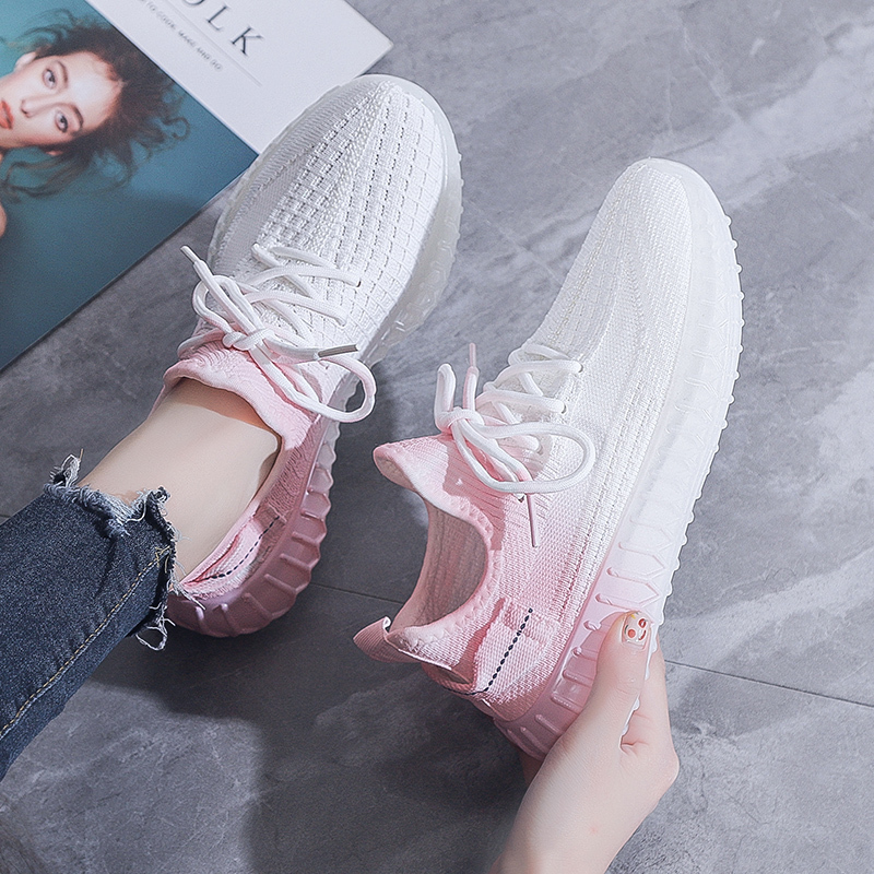 Coconut Women's Shoes Summer Sports Lightweight Gym Rope Skipping Student Shock Absorbing Running Shoes Soft Sole Running Shoes