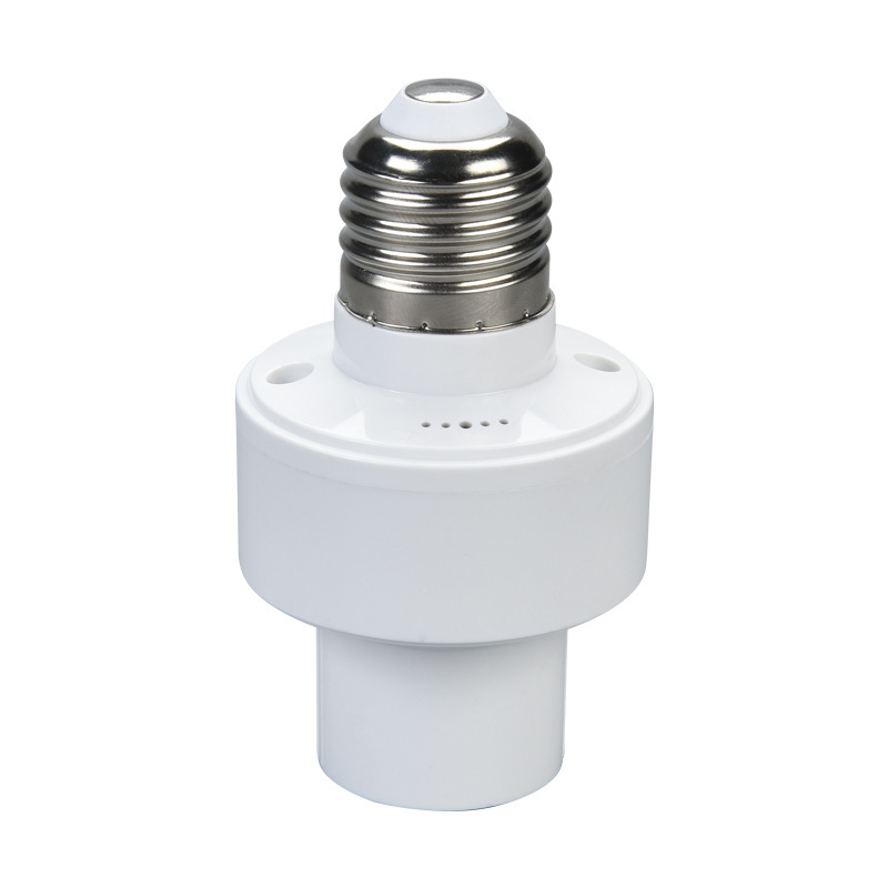 Cabeza de lámpara de inducción de espejo cruzado inteligente cuerpo humano infrarrojo sin cableado convertidor E27 corredor ajustable base de lámpara de radar de control de luz