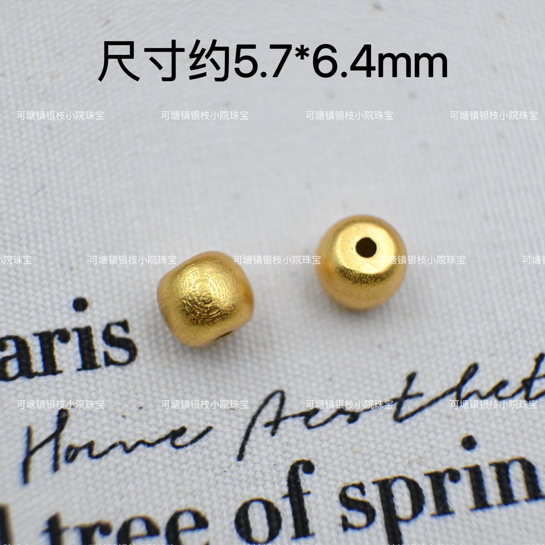 S925 Silver Ancient Fa Gold Love Gourd Through Hole DIY Accessories Bead Running Ring Bracelet Necklace Pendant Beaded Accessories