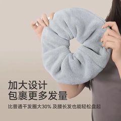 新款吸水毛巾干发圈超大号湿发速干大肠圈发绳超厚洗头发圈干发帽