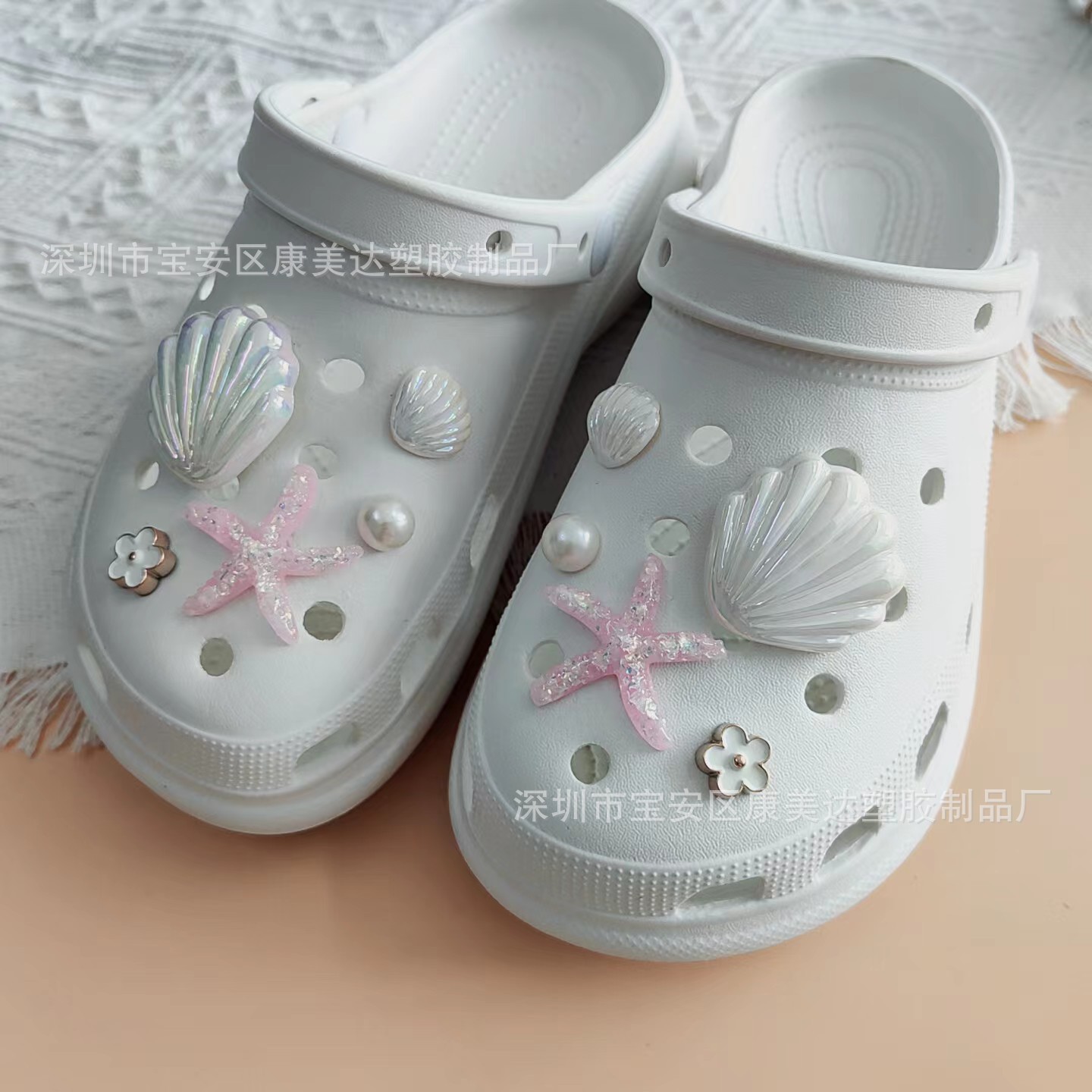 K64-Pink 불가사리 화이트 쉘 펄 10 (신발 없음)