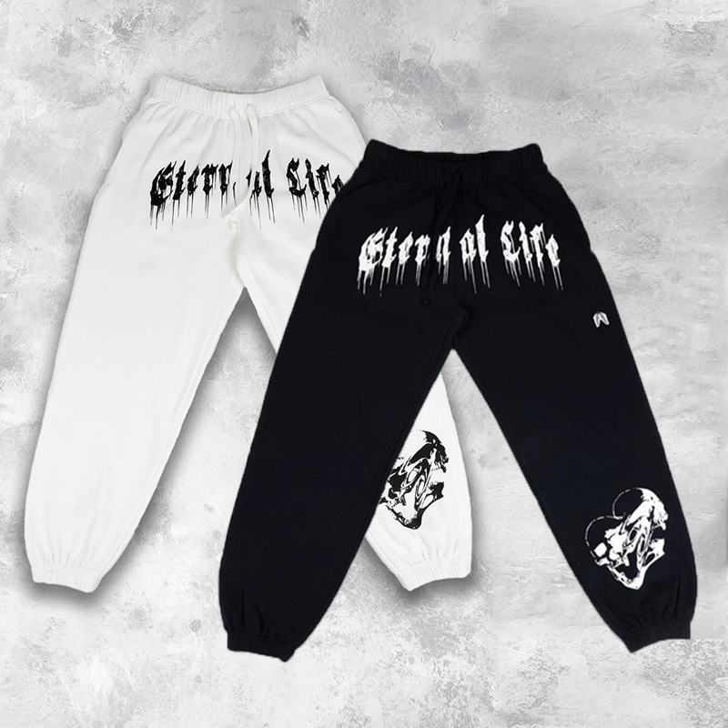 European and American Men's Clothing Spring and Autumn Sports Casual Pants Silk Screen Printing terry toe pants Running Fitness Men's Long Pants European and American Men's Clothing Spring and Autumn Sports Casual Pants Silk Screen Printing terry toe pants Running Fitness Men's Long Pants