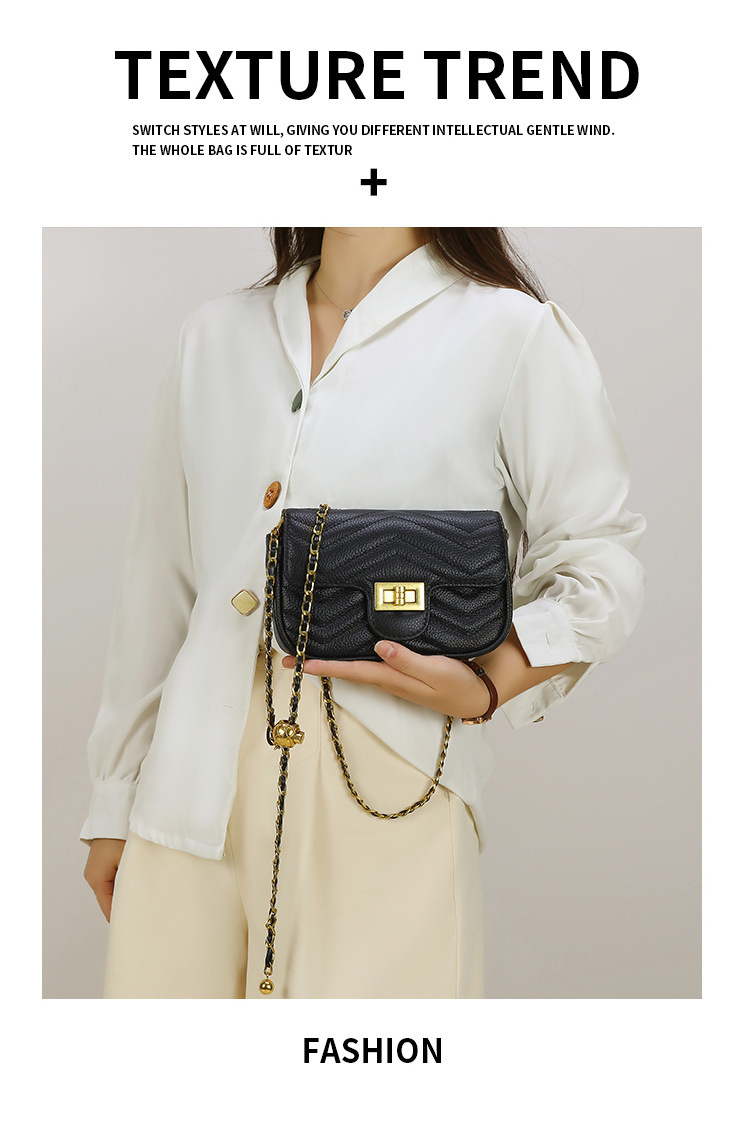 Borsa a tracolla da donna in vera pelle con catena elegante_voghion.com