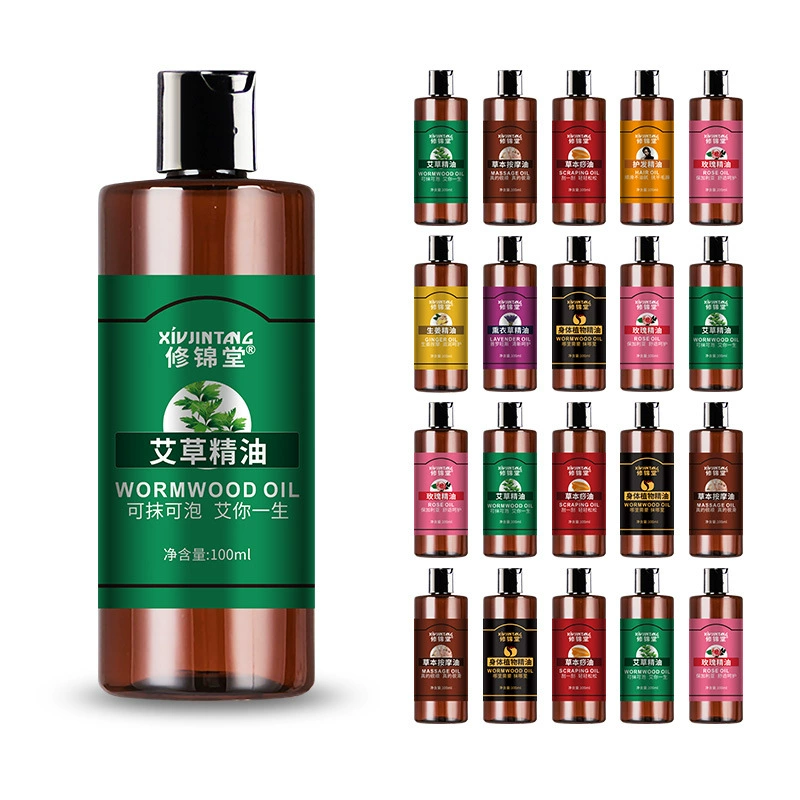 Роза Полынь имбирь массажное масло для тела скребок масло Смазочное Масло базовое масло смесь эфирное масло 100 мл