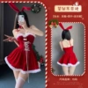 Red dress, hair accessory