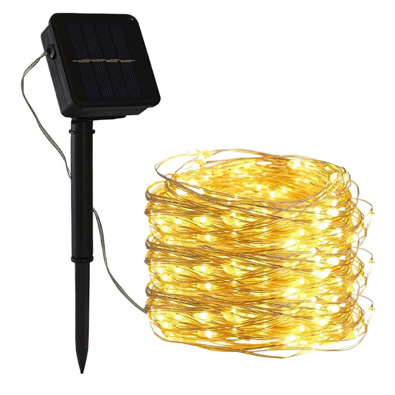 Solar LED lámpara de alambre de cobre ocho funciones al aire libre impermeable lámpara de jardín lámpara de decoración de Navidad cadena de luz de atmósfera image 6