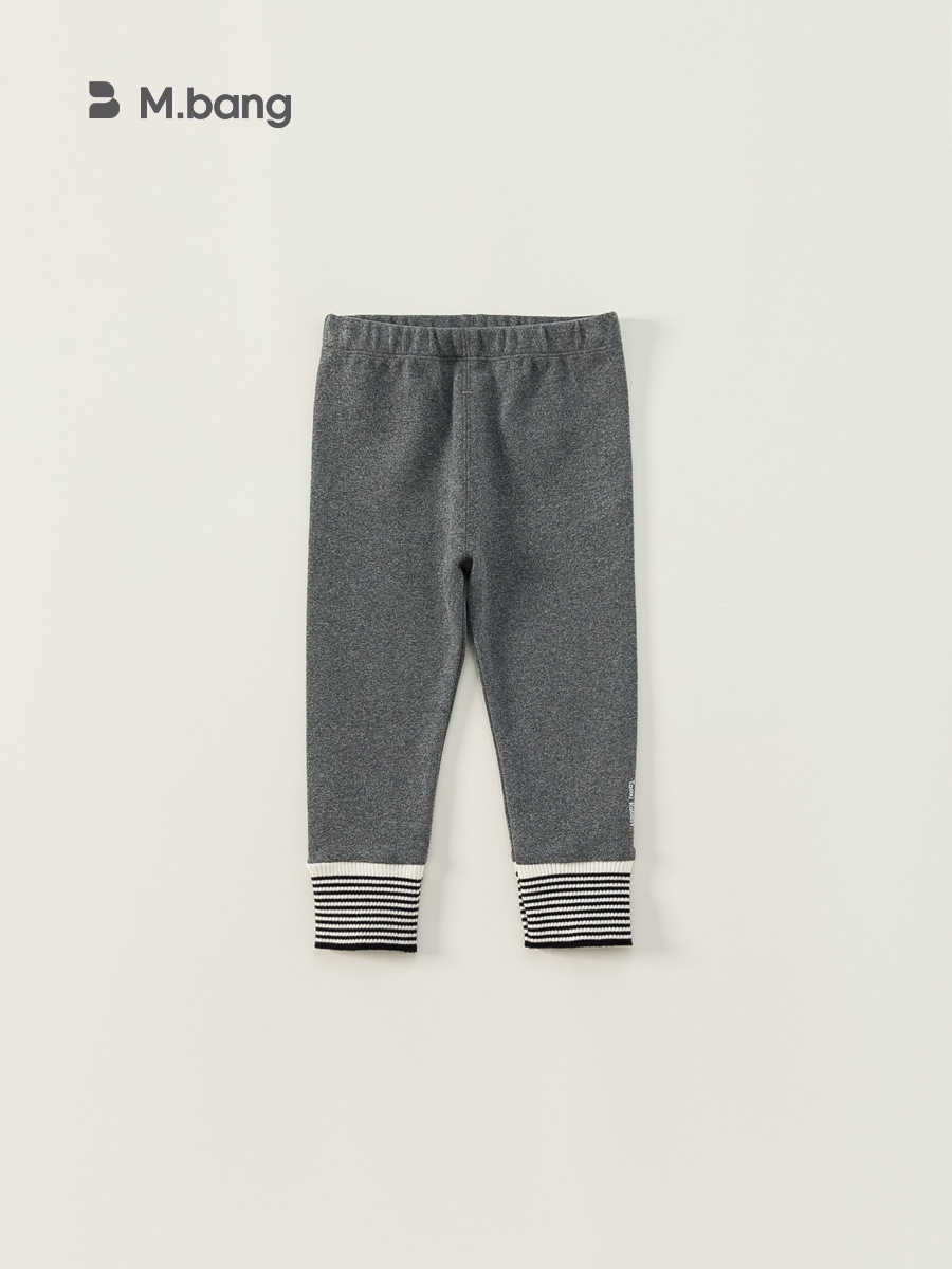 Babycity polainas de los niños 2024 primavera niñas simples pantalones a rayas pantalones recortados pantalones QK22003