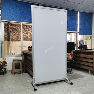 Screen Simple Mobile Partition Black Solid Wood Commercial Simple Assembly Aluminum Alloy Display Stand White Bookshelf