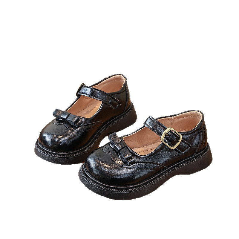 Zapatos de cuero negro de niñas 2026 primavera y otoño nuevos zapatos de rendimiento estudiantil zapatos de suela suave para niños zapatos de marizhen image 6