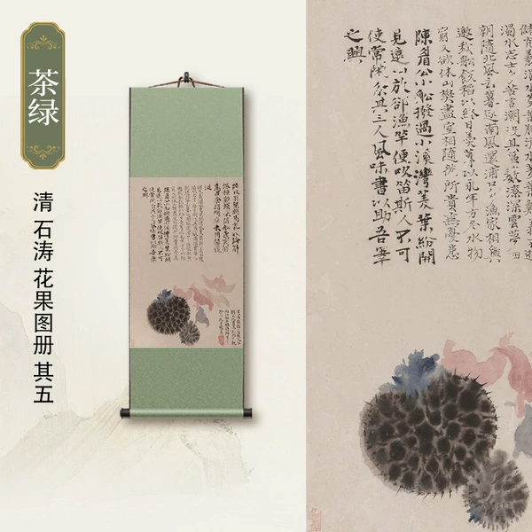 ZF-0017 Qing Dynasty Shi Tao Flowers and Fruits Album Part 5