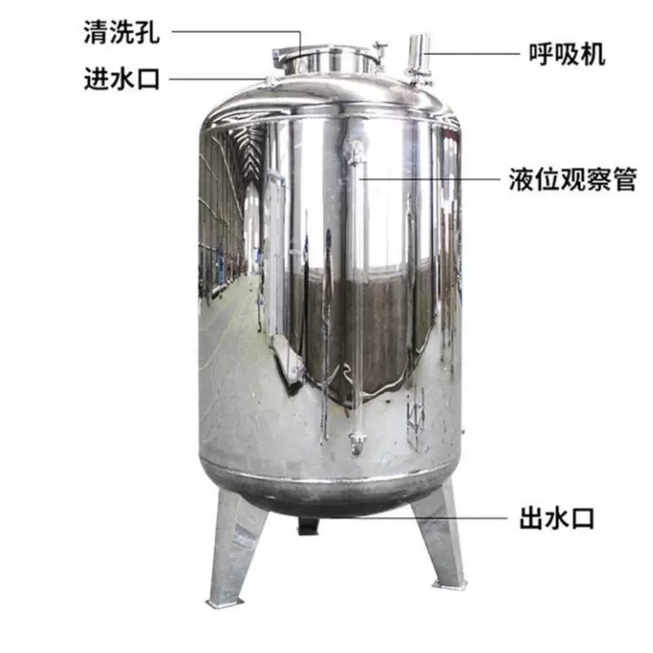 食品级304不锈钢双镜面无菌水箱立式卧式医用水罐 卫生级加厚水桶
