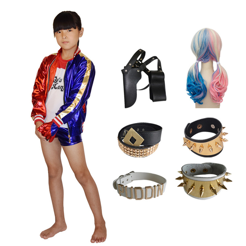 Suicide Squad Harley Quinn Cosplay Costume Wig Role-Playing European and American Fantasy