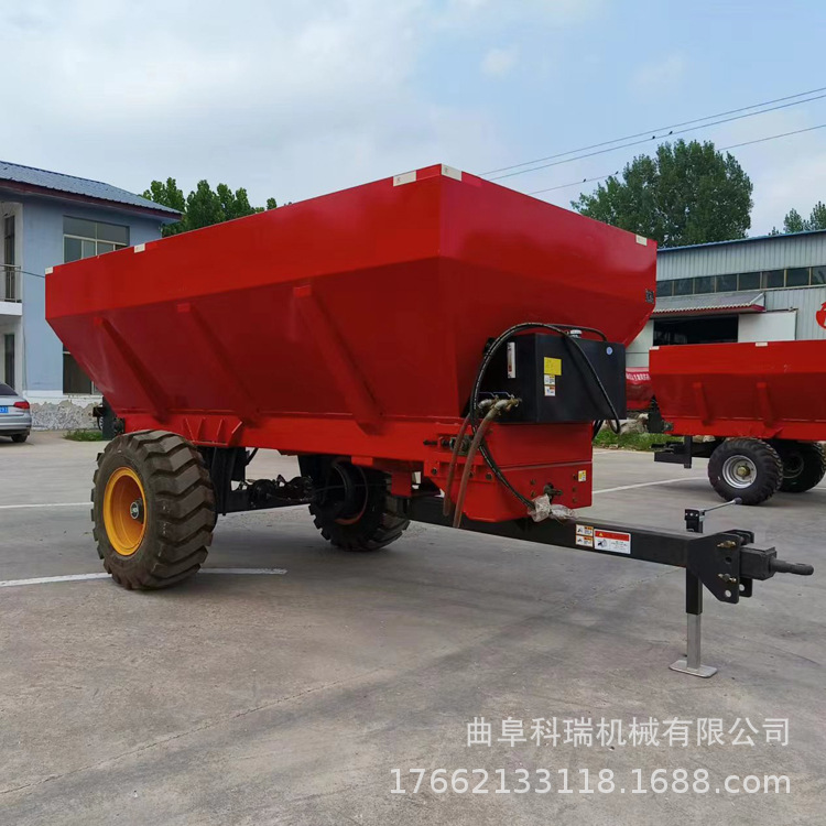 Épandeur de fumier remorquable de 3 mètres cubes, épandeur de fumier simple et facile à utiliser, camion épandeur de fumier multifonctionnel à commande hydraulique
