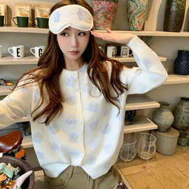 韩系温柔风甜美减龄针织开衫女2026早秋新款显瘦小象毛衣外套上衣