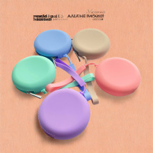 简约硅胶拉链零钱包马卡龙色迷你硬币包儿童收纳袋口红包钥匙包