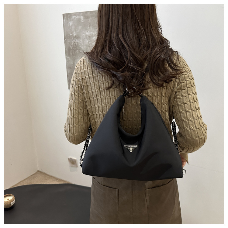 Cross-border high-end, large-capacity nylon bag for women, 2024 new trendy backpack, single-shoulder tote bag, commuter bag undefined