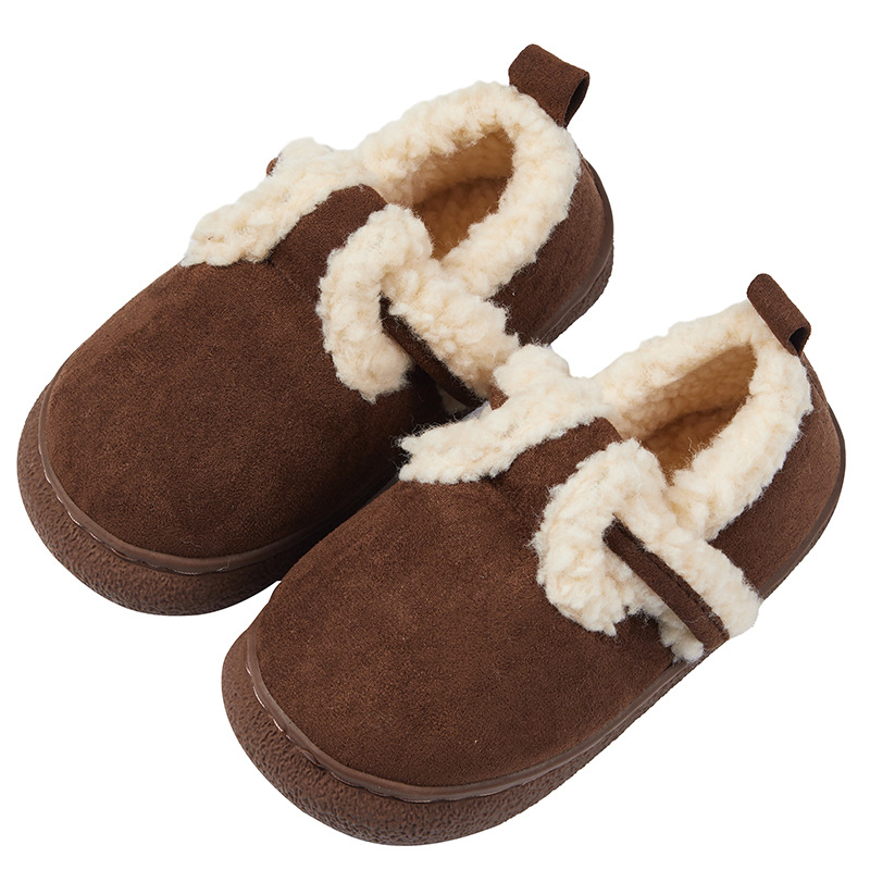 Sapatos infantis de algodão Happy Mary, bolsa feminina e botas de neve quentes com sola macia, chinelos masculinos para pais e filhos, inverno_voghion.com