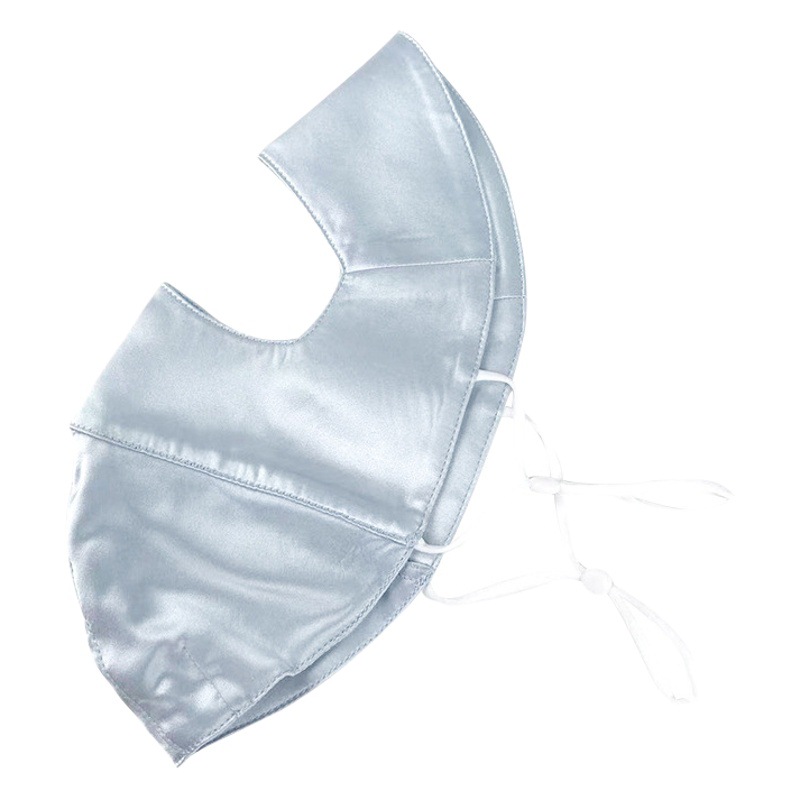 Silk Solid Color Sunscreen Face Mask Mulberry Silk Four Seasons Universal Windproof and Dustproof Travel 3D Stereo