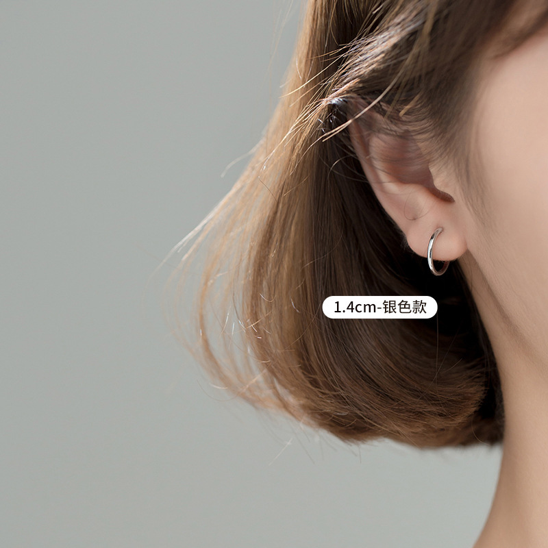 Eloch s925 plata sin agujeros de orejas clip de orejas para mujeres simple anillo aretes primavera sin agujeros de orejas joyas de orejas G7250