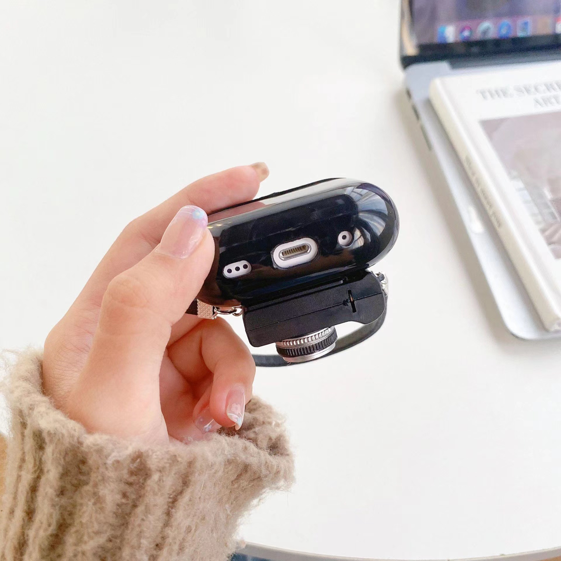 Creativo retro flash Cámara airpodsPro2 auricular caso clic TPU suave caso Apple nuevo 3 generación funda protectora