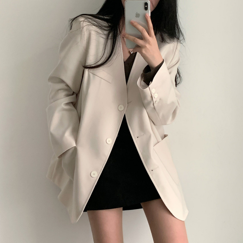 Korean Dongdaemun Women's High-End Chic Spring Blazer Jacket for Women