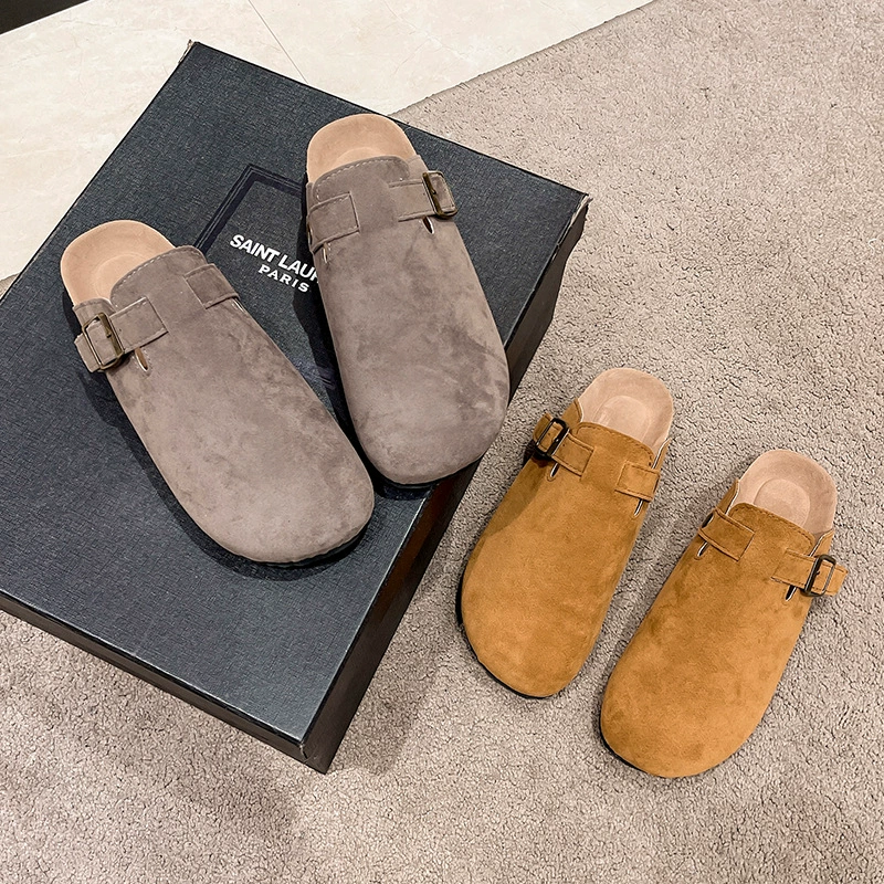 Slippers, footwear, belt, buckle, slide, shoes, Korean style, plus size