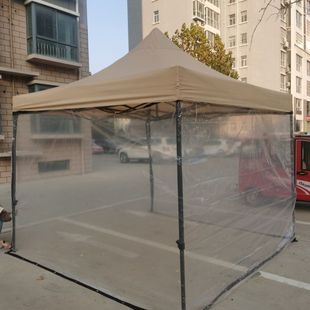 Fully Transparent Tent Cloth, Thickeneded Canopy, Four-Sided Enclosure, Outdoor Four-Corner Sun Room, Four-Legged Umbrella, Rainproof and Windproof Cloth