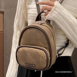 Fashionable small small bag, trend shoulder bag, demi-season backpack for traveling, western style