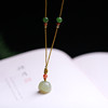 Organic pendant jade suitable for men and women, fashionable accessory, universal necklace, chain, simple and elegant design