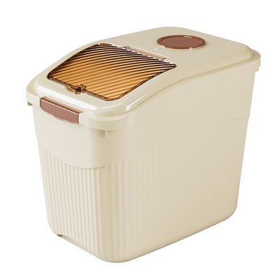 米桶家用厨房防虫防潮带轮子密封食品级储米箱加厚大米面粉储存罐