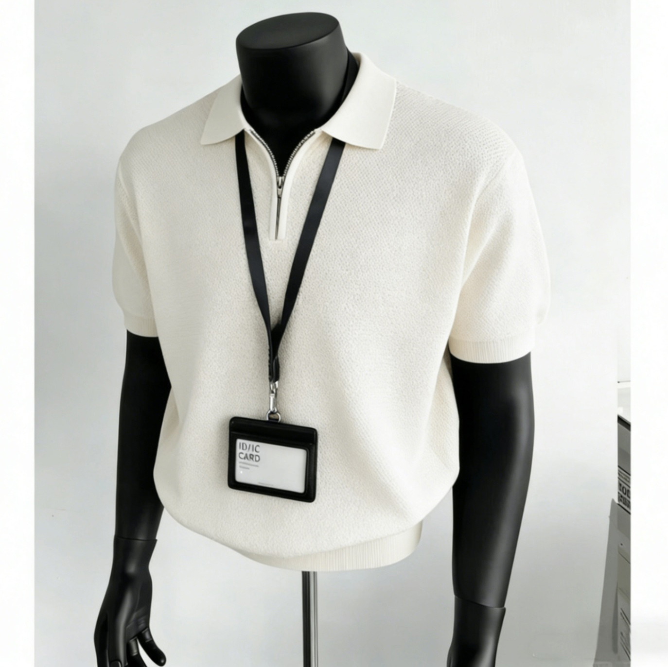 Camisas de polo camiseta de punto camiseta de manga corta camiseta de hombre solapa media cremallera seda de hielo de color sólido fábrica de verano seda de hielo al por mayor secado rápido