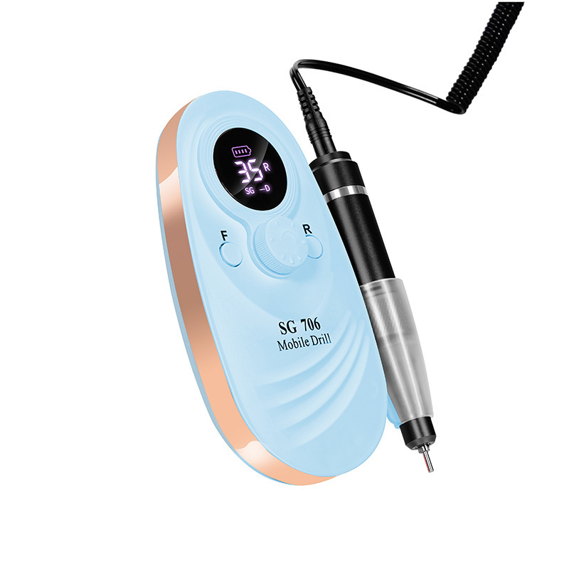 Portátil de almacenamiento eléctrico máquina de pulir de uñas pulido de uñas manicura eliminación de uñas máquina de pulir eléctrica pluma de molienda eléctrica