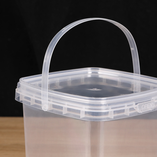 Square transparent plastic bucket packaging small products portable…