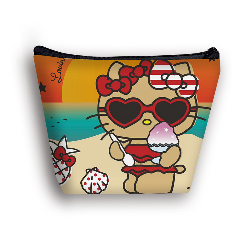 黑皮HelloKitty化妆包印花儿童洗漱包旅行女生简约收纳包包包批发|undefined