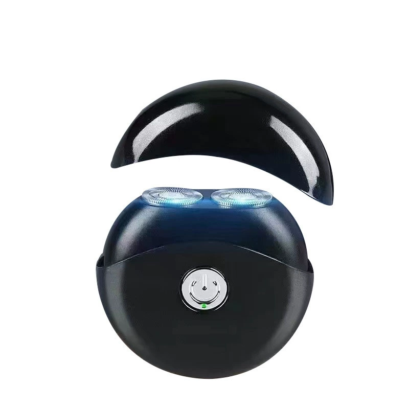 Small Flying Saucer Shaver USB Rechargeable Mini Shaver Men's Beard Cutter Electric Cutter Head Rotating Double Cutter Head