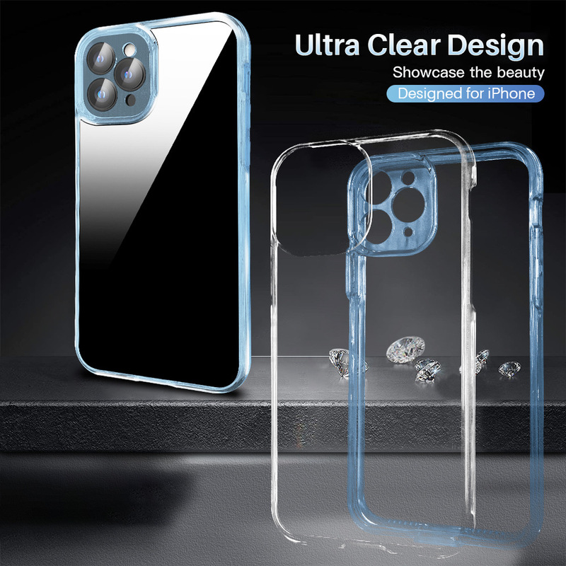 HD 2 in 1 14 transparent case for iPhone 13Promax double layer 2 in 1 15 phone case
