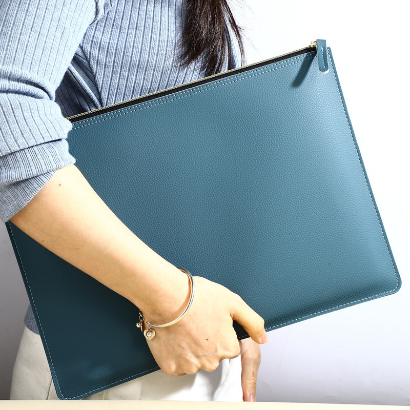 A4Pu Leather Zipper Bag Cross-Border Document Information Portable Business Bag Simple Invoice Storage Document Bag Large Capacity A4Pu Leather Zipper Bag Cross-Border Document Information Portable Business Bag Simple Invoice Storage Document Bag Large Capacity