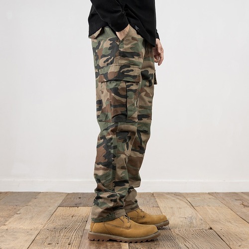 Vintage American Street Camouflage Work Pants for Men in 2025 - Heavyweight Straight Leg Functional Windproof Casual Pants