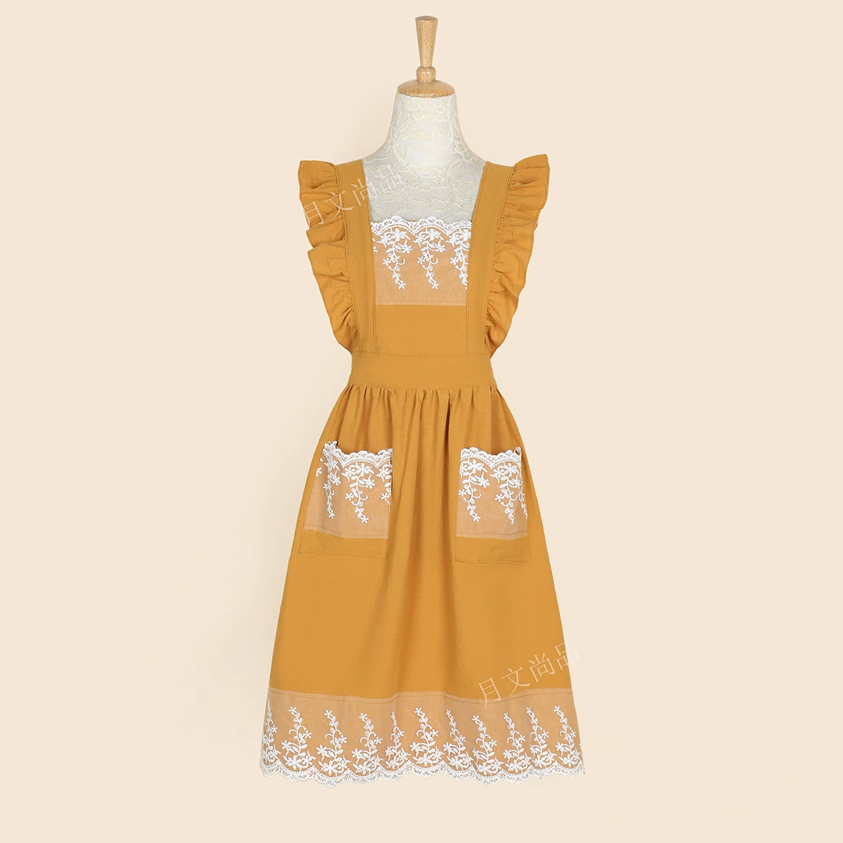 Корейская версия принцессы фартук цветочный маникюр большого размера ремешок для выпечки кружева без рукавов фартук