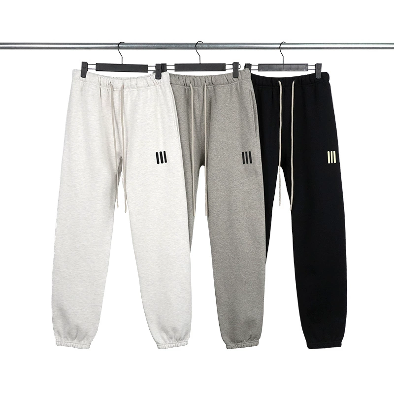 Двойные тумаки ESSENTIALS, брюки на щиколотке с тремя полосками, свободные осенне-зимние повседневные спортивные штаны на флисовой подкладке, мужские и женские