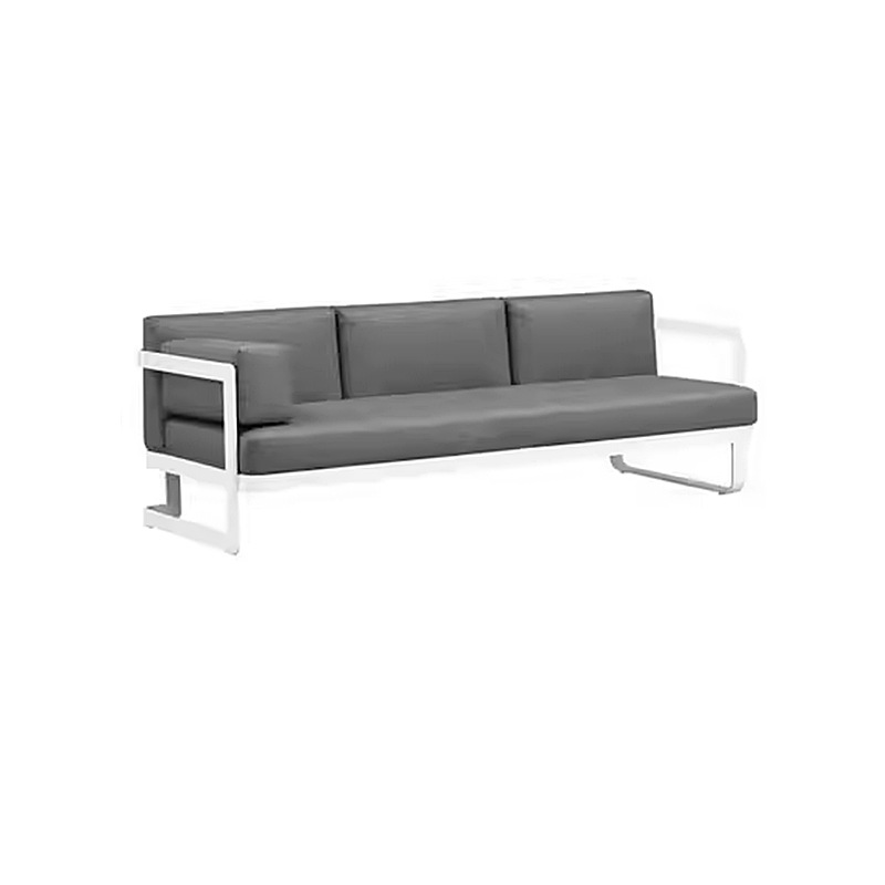 Sofá de aleación de aluminio al aire libre, villa de jardín, hotel, protección solar, impermeable, ocio, balcón al aire libre, combinación de muebles de acero inoxidable