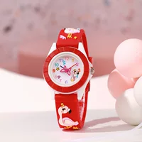 Оптовая продажа Quartz watch for kids силиконовая лента фламинго детские часы внешняя торговля взрывные мультяшные часы