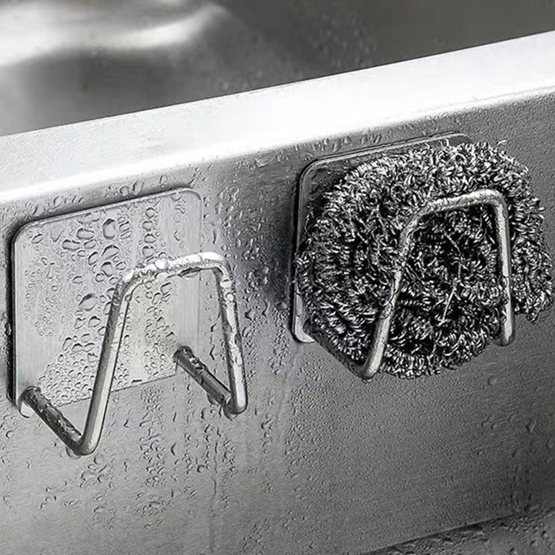 Sink Drain Rack Perforated Stainless Steel Pot Lid Holder Kitchen Sponge Cutting Board Hanging Rack Storage Rack