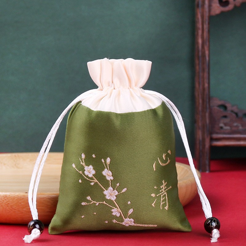 Bolsita bolsita bolsa vacía Dragon Boat Festival portátil repelente de mosquitos bolsa DIY azul y blanco bolsa de lino de algodón bolsa bolsita