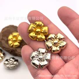 花朵金属纽扣圆形小香风呢大衣外套西装合金不规则简约配件钮扣子
