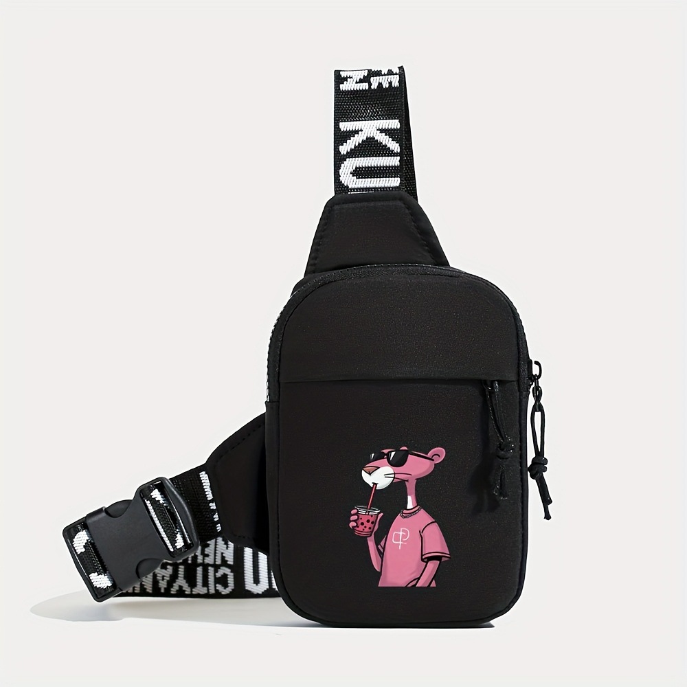 밀크티를 마시는 핑크 팬더 블랙