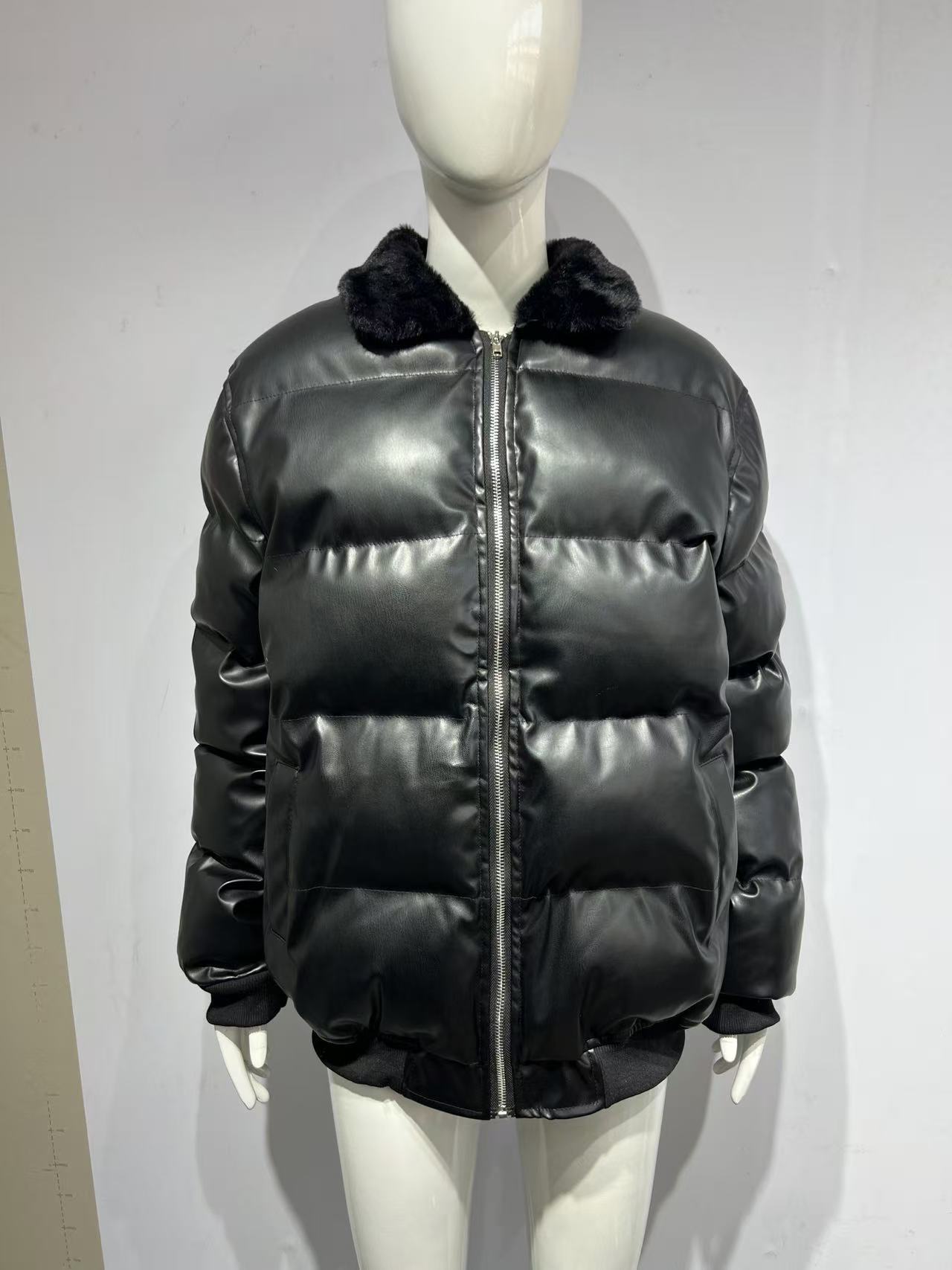 皮衣加棉外套正面1