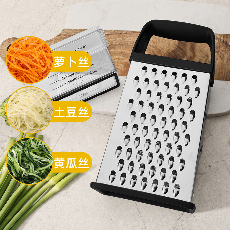 9インチステンレス立体削量カップ精確分量野菜とジャガイモの野菜切り器多屑磨蓉野菜切り器家庭用|undefined