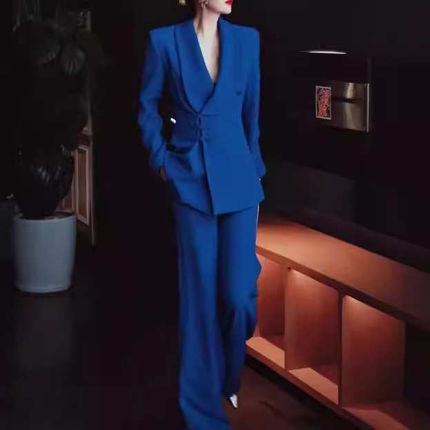 Two-Piece Powerful Aura Women's Suit Spring & Fall New Niche Design Chinese Style Capable Elegant Professional Suit Two-Piece Powerful Aura Women's Suit Spring & Fall New Niche Design Chinese Style Capable Elegant Professional Suit