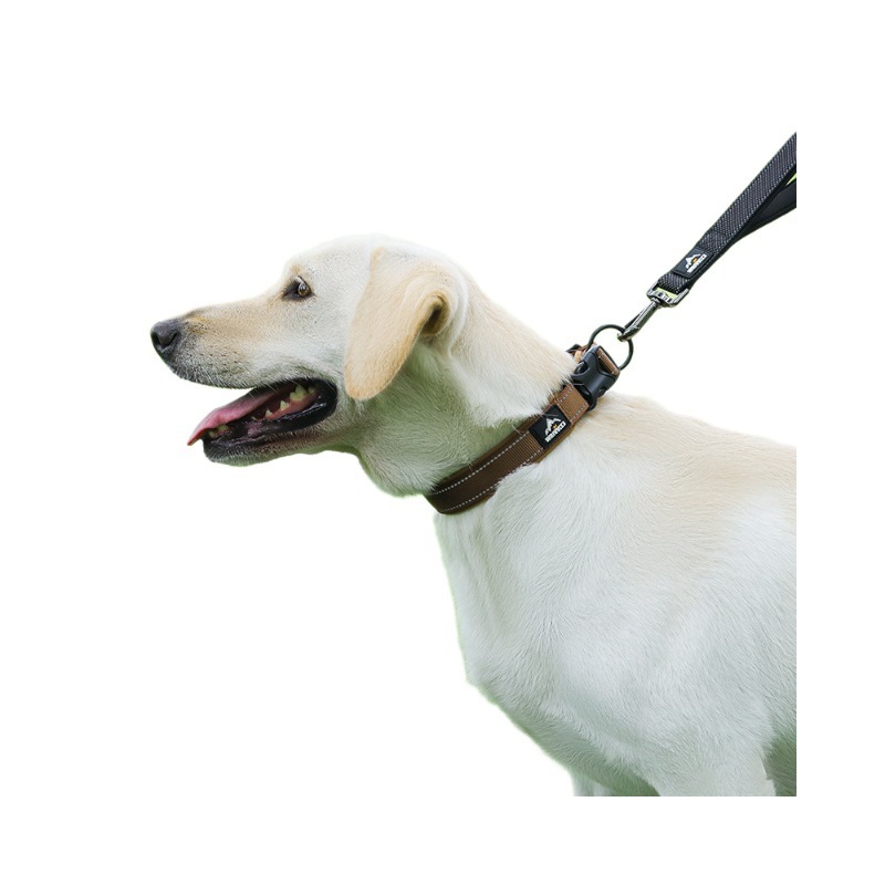 Collar de perros ajustable collar de perros reflectante de nylon collar de perros a prueba de explosiones de tamaño medio collar de perros de color sólido